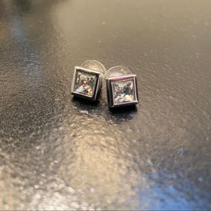 Swarovski square stud earrings